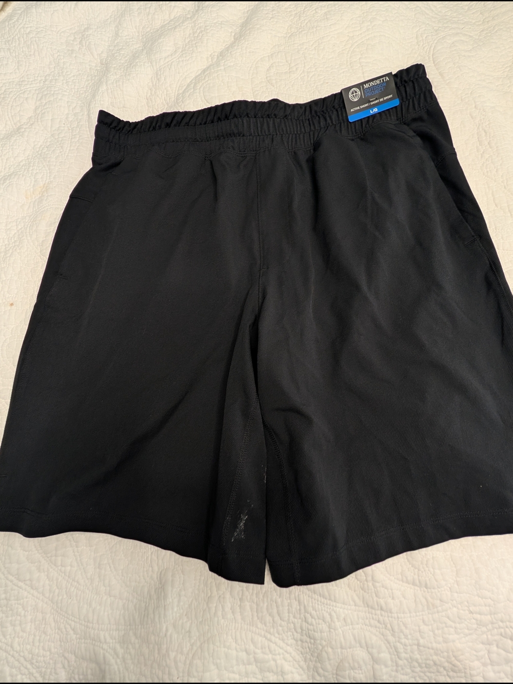 Mondetta Black Athletic Shorts with Elastic Waist